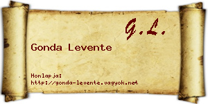Gonda Levente névjegykártya